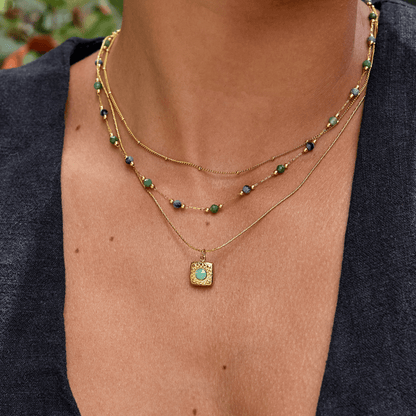 Radiant Turquoise-Tone Necklace – FIORENE