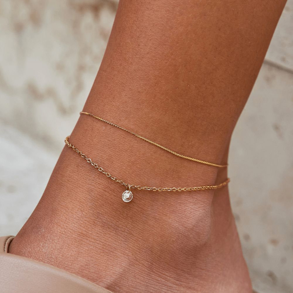 Double Layer Anklet – FIORENE
