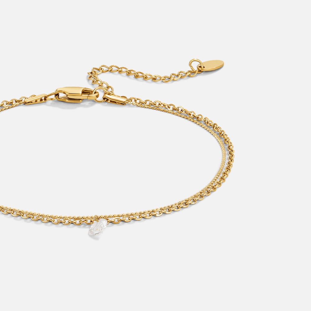Double Layer Anklet – FIORENE