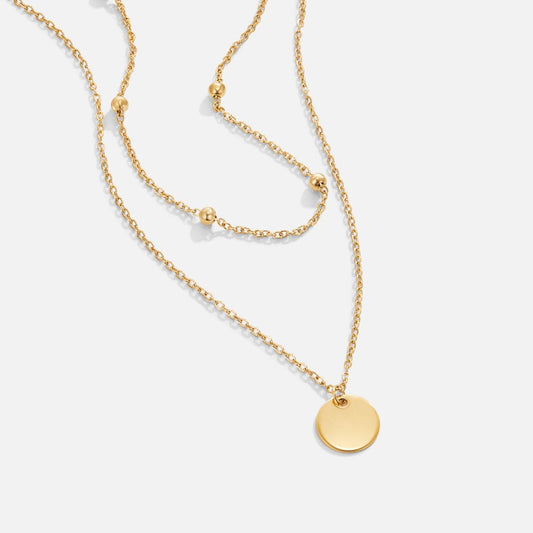 Layered Satellite & Disc Necklace – FIORENE