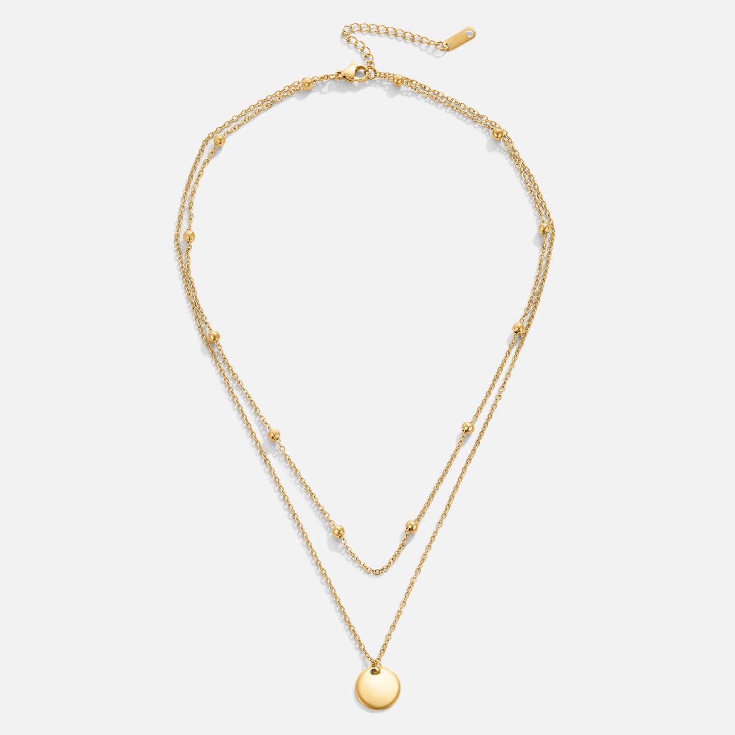 Layered Satellite & Disc Necklace – FIORENE