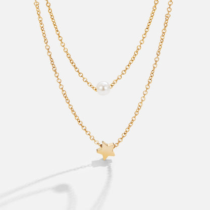 Stellar Pearl Layered Necklace – FIORENE