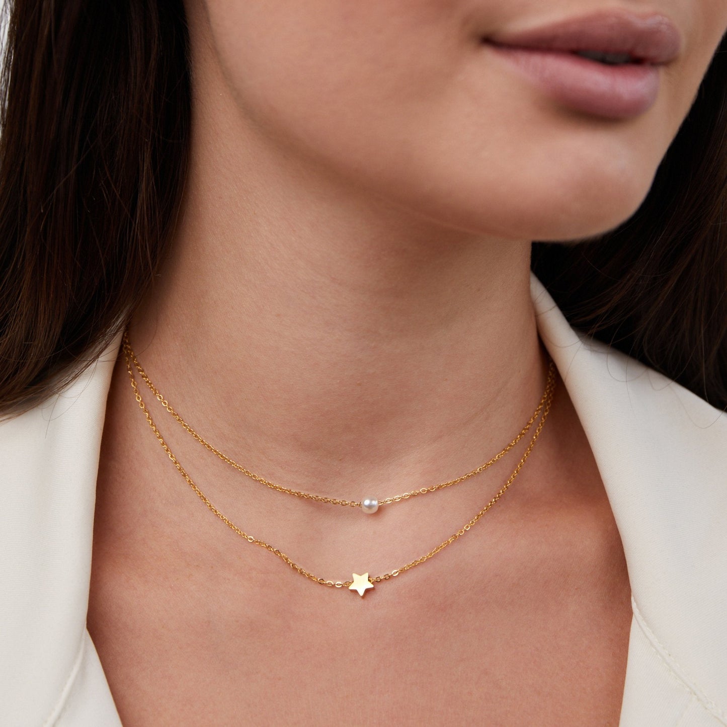 Stellar Pearl Layered Necklace – FIORENE