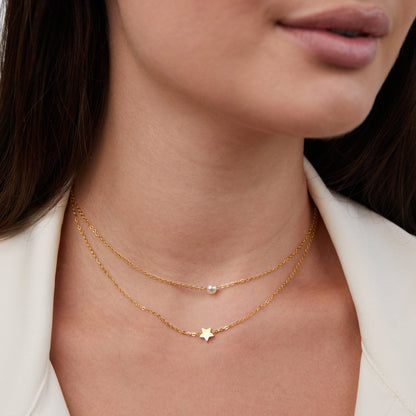 Stellar Pearl Layered Necklace – FIORENE