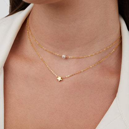 Stellar Pearl Layered Necklace – FIORENE