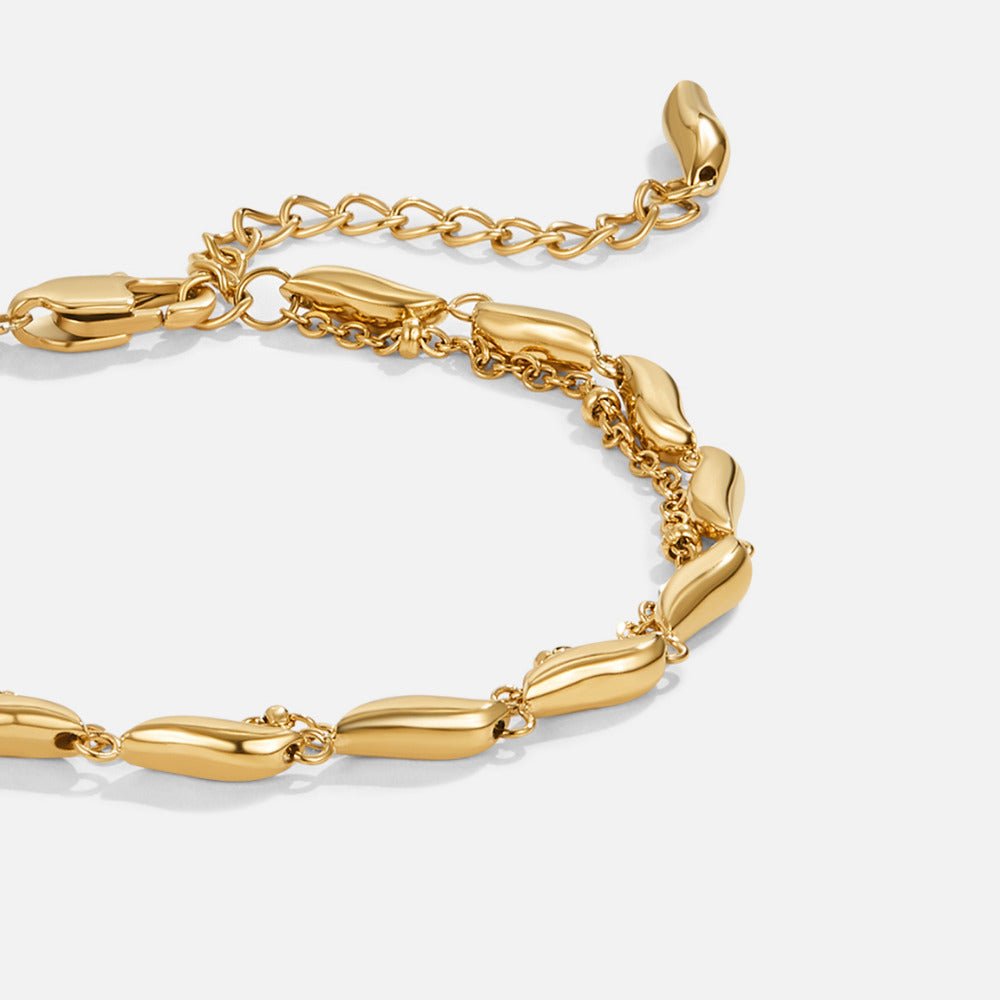Gilded Fluid Link Bracelet – FIORENE