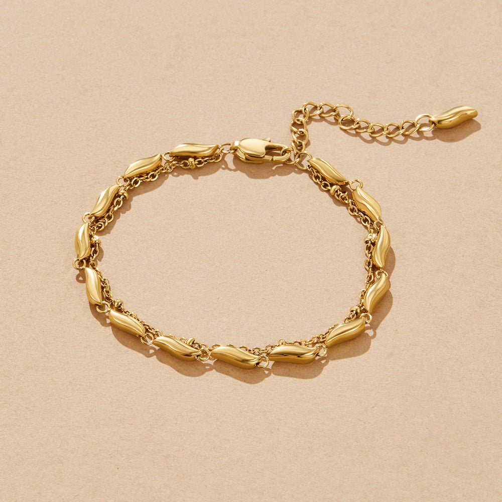 Gilded Fluid Link Bracelet – FIORENE