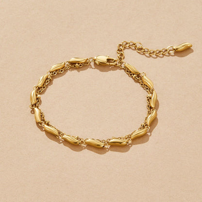 Gilded Fluid Link Bracelet – FIORENE