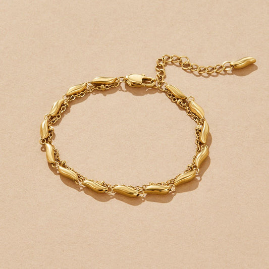Gilded Fluid Link Bracelet – FIORENE
