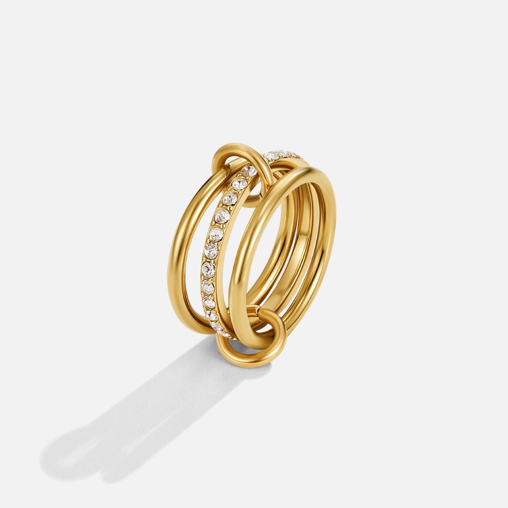 Gilded Triple Ring – FIORENE