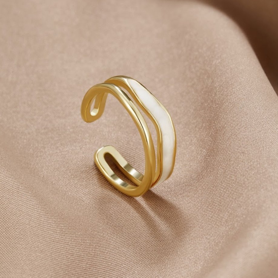 Enamel Wave Ring – FIORENE