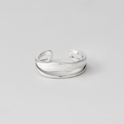 Silver Alabaster Wave Ring – FIORENE