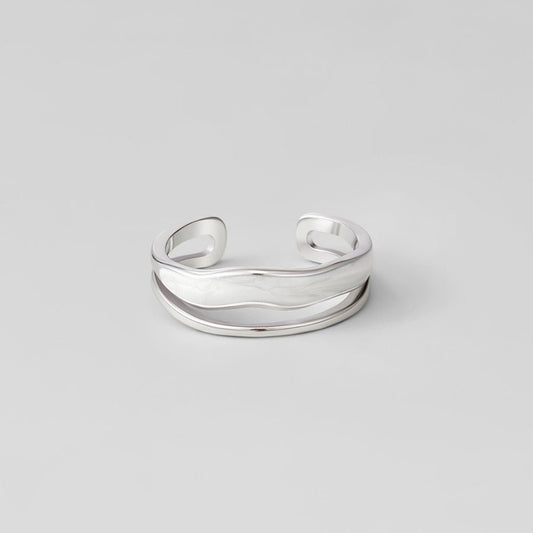 Silver Alabaster Wave Ring – FIORENE