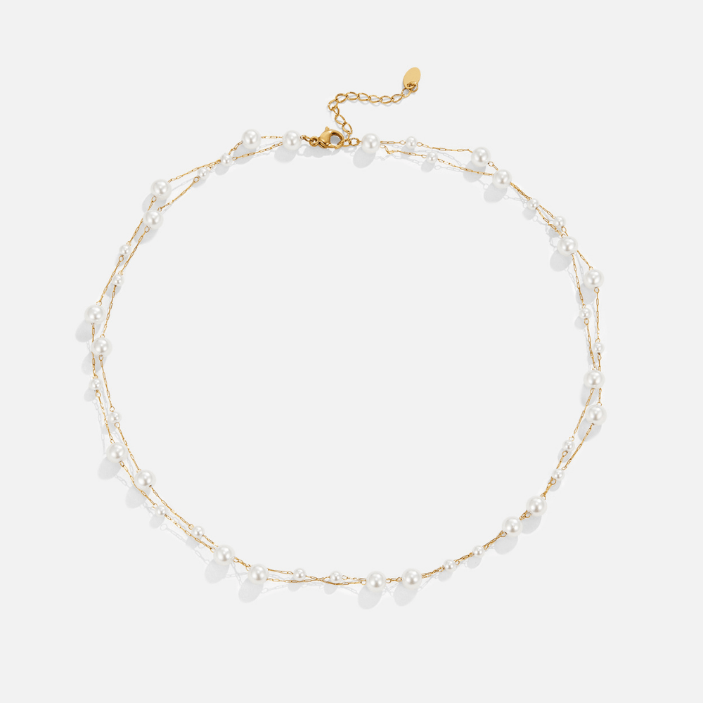 Oceanic Pearl Layered Necklace – FIORENE