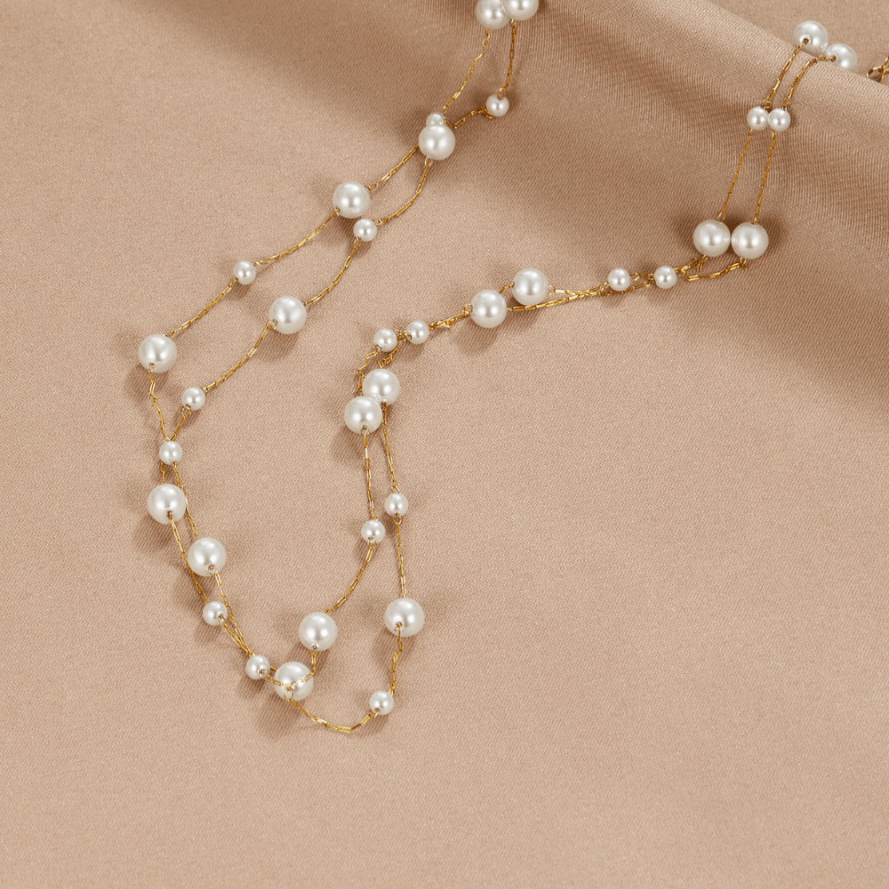 Oceanic Pearl Layered Necklace – FIORENE