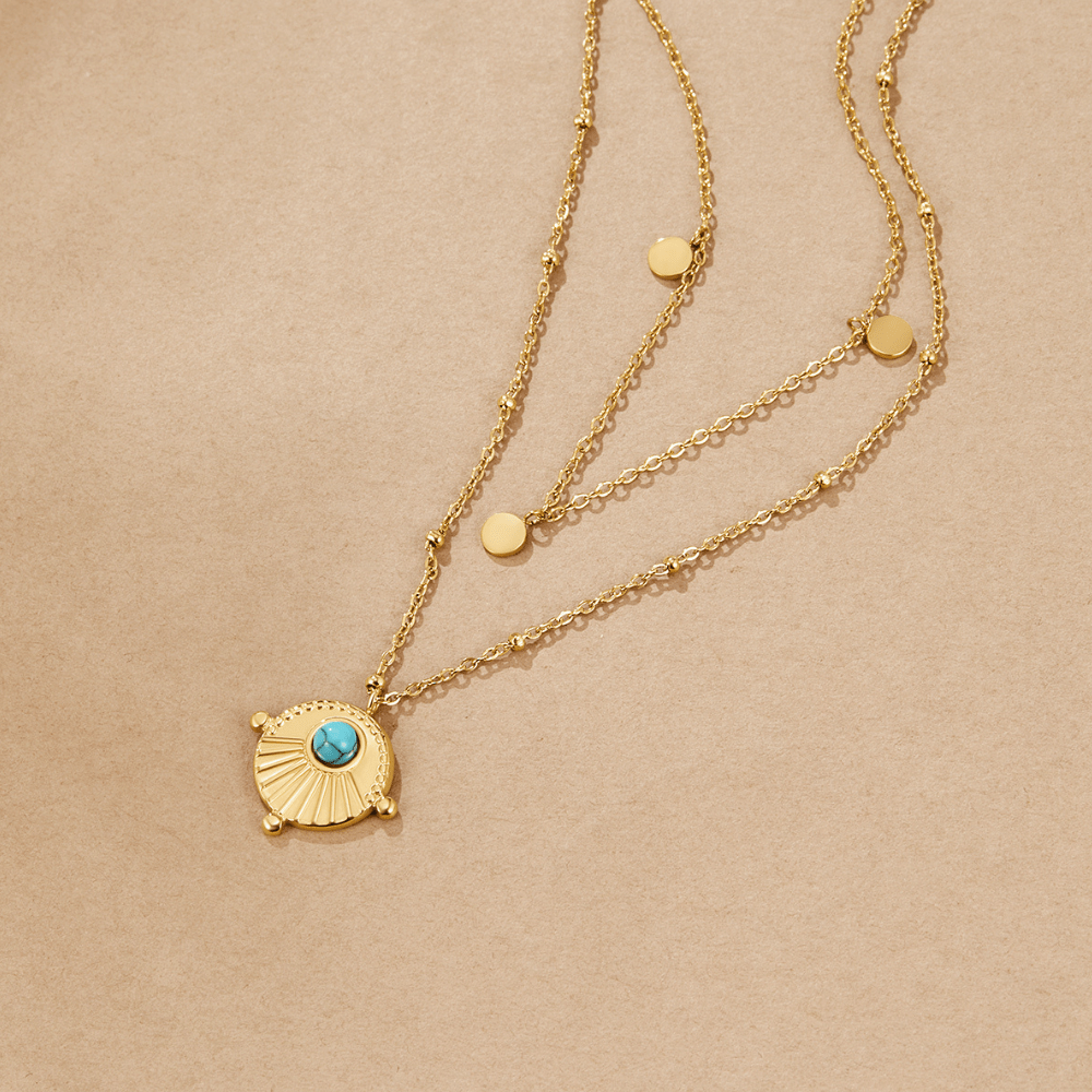 Azure Zenith Double Necklace – FIORENE