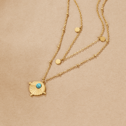 Azure Zenith Double Necklace – FIORENE