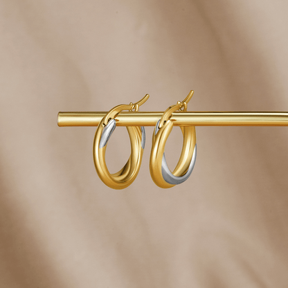 Mixed Metal Hoops – FIORENE
