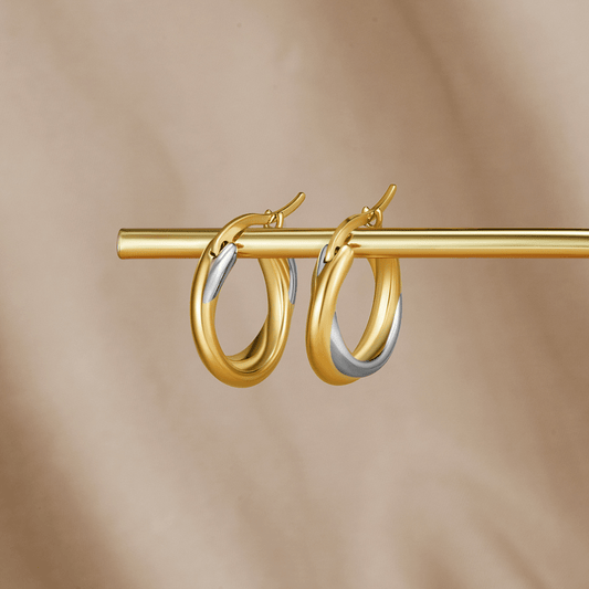 Mixed Metal Hoops – FIORENE
