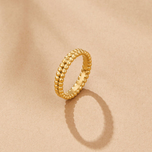 Gilded Beaded Duo Ring – FIORENE