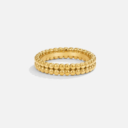Gilded Beaded Duo Ring – FIORENE