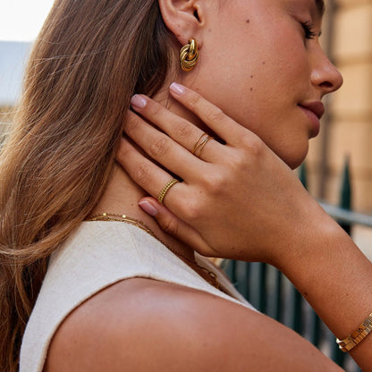 Gilded Beaded Duo Ring – FIORENE