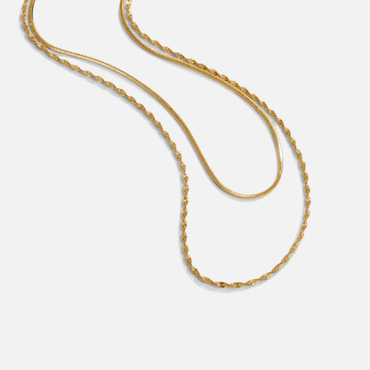 Duo Texture Necklace – FIORENE