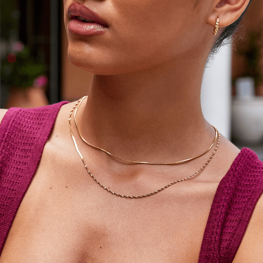 Duo Texture Necklace – FIORENE