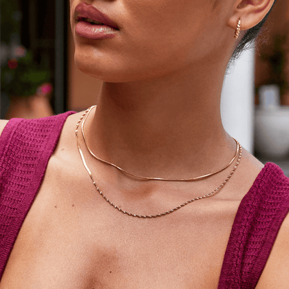 Duo Texture Necklace – FIORENE