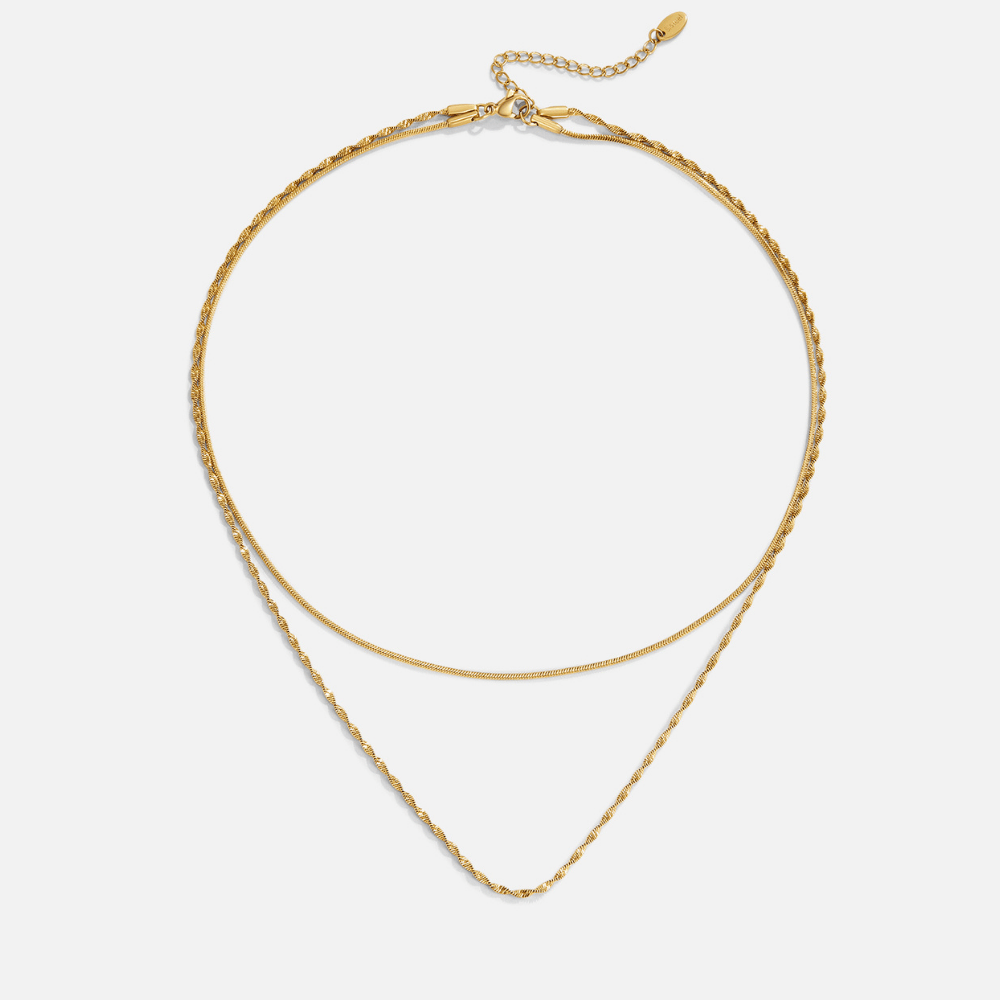 Duo Texture Necklace – FIORENE