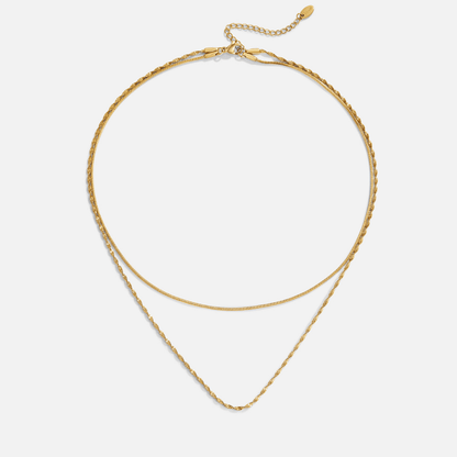 Duo Texture Necklace – FIORENE