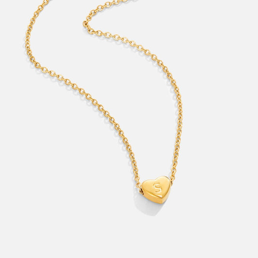 Golden Letter & Seed Pearl Pendant – FIORENE
