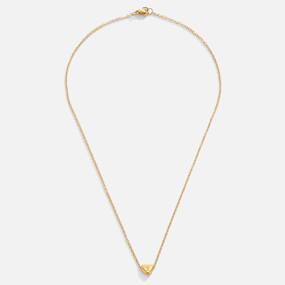 Golden Letter & Seed Pearl Pendant – FIORENE