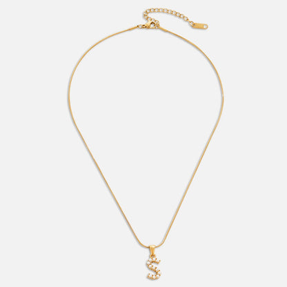 Pearl-Encrusted Initial Necklace – FIORENE