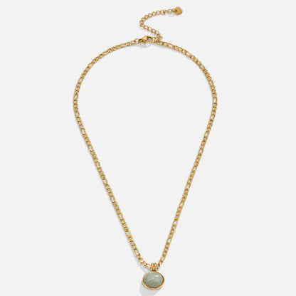 Earthy Green Stone Necklace – FIORENE