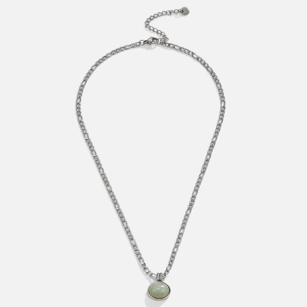 Radiant Rhodium Jade Necklace – FIORENE