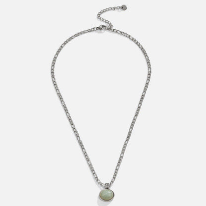Radiant Rhodium Jade Necklace – FIORENE