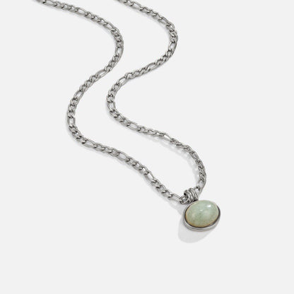 Radiant Rhodium Jade Necklace – FIORENE