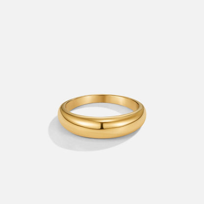 Sleek Mirror Gold Ring – FIORENE