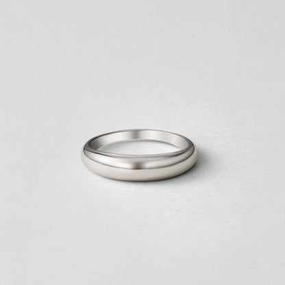 Silver Dome Band Ring – FIORENE