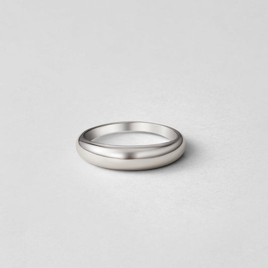 Silver Dome Band Ring – FIORENE