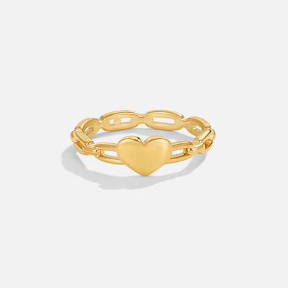 Radiant Linked Heart Ring – FIORENE