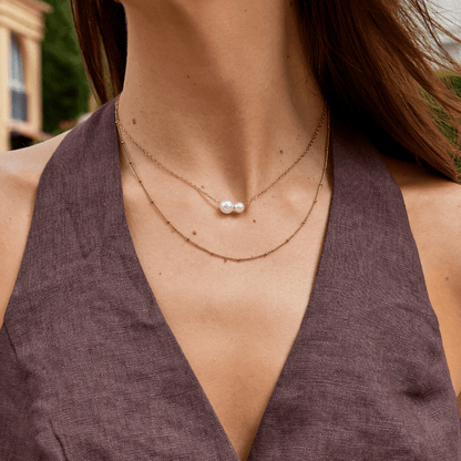 Twin Pearl Necklace – FIORENE