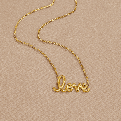 Textured Love Necklace – FIORENE