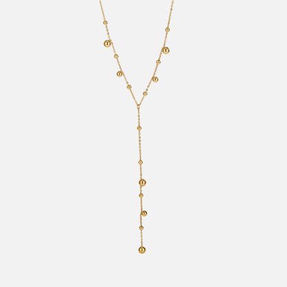 Gilded Sphere Y-Necklace – FIORENE