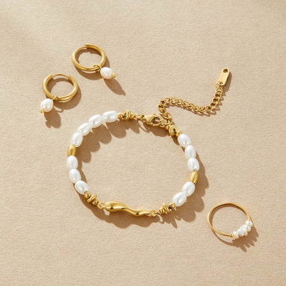Organic Pearl Gilded Bracelet – FIORENE