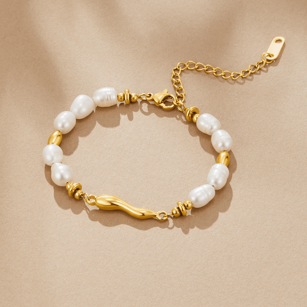 Organic Pearl Gilded Bracelet – FIORENE