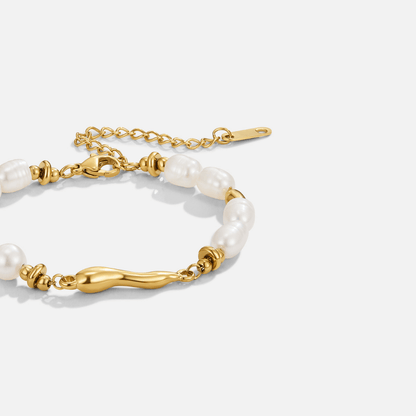 Organic Pearl Gilded Bracelet – FIORENE