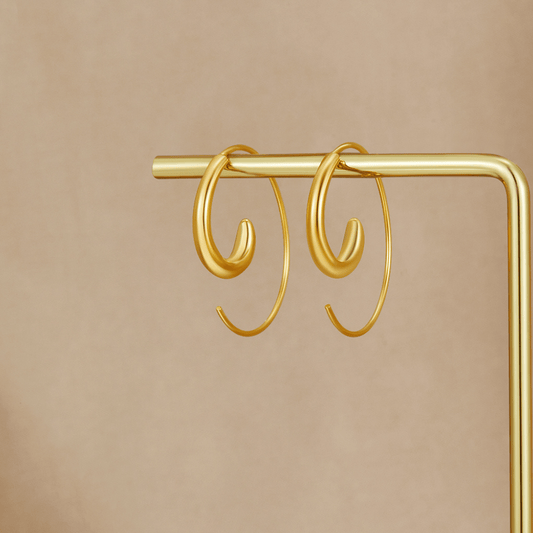 Gilded Spiral Wave Earrings – FIORENE