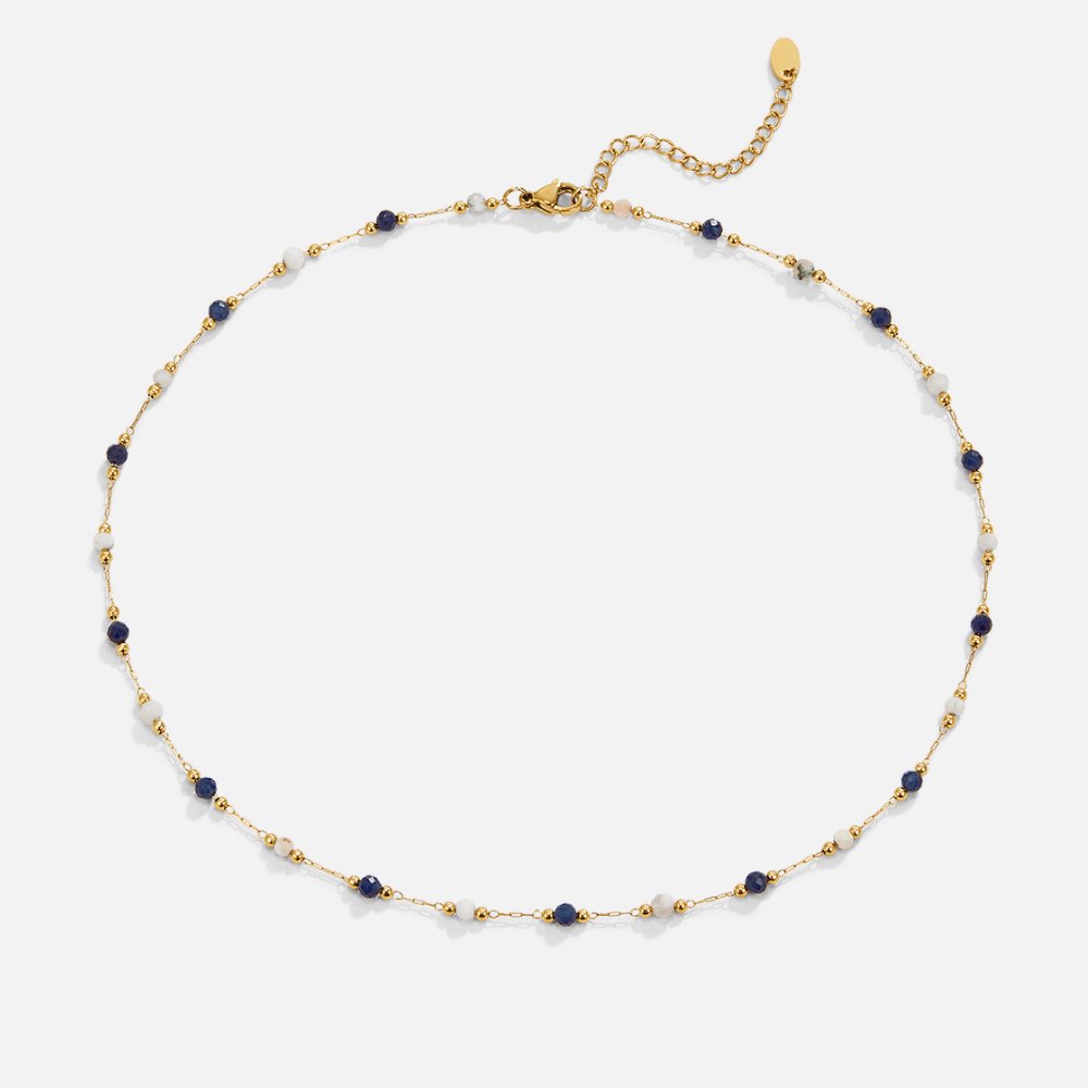Lapis & Pearl Rosary Necklace – FIORENE